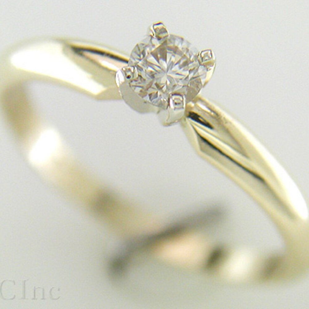 14Kt Yellow Gold 0.26ct Solitaire Diamond Ring